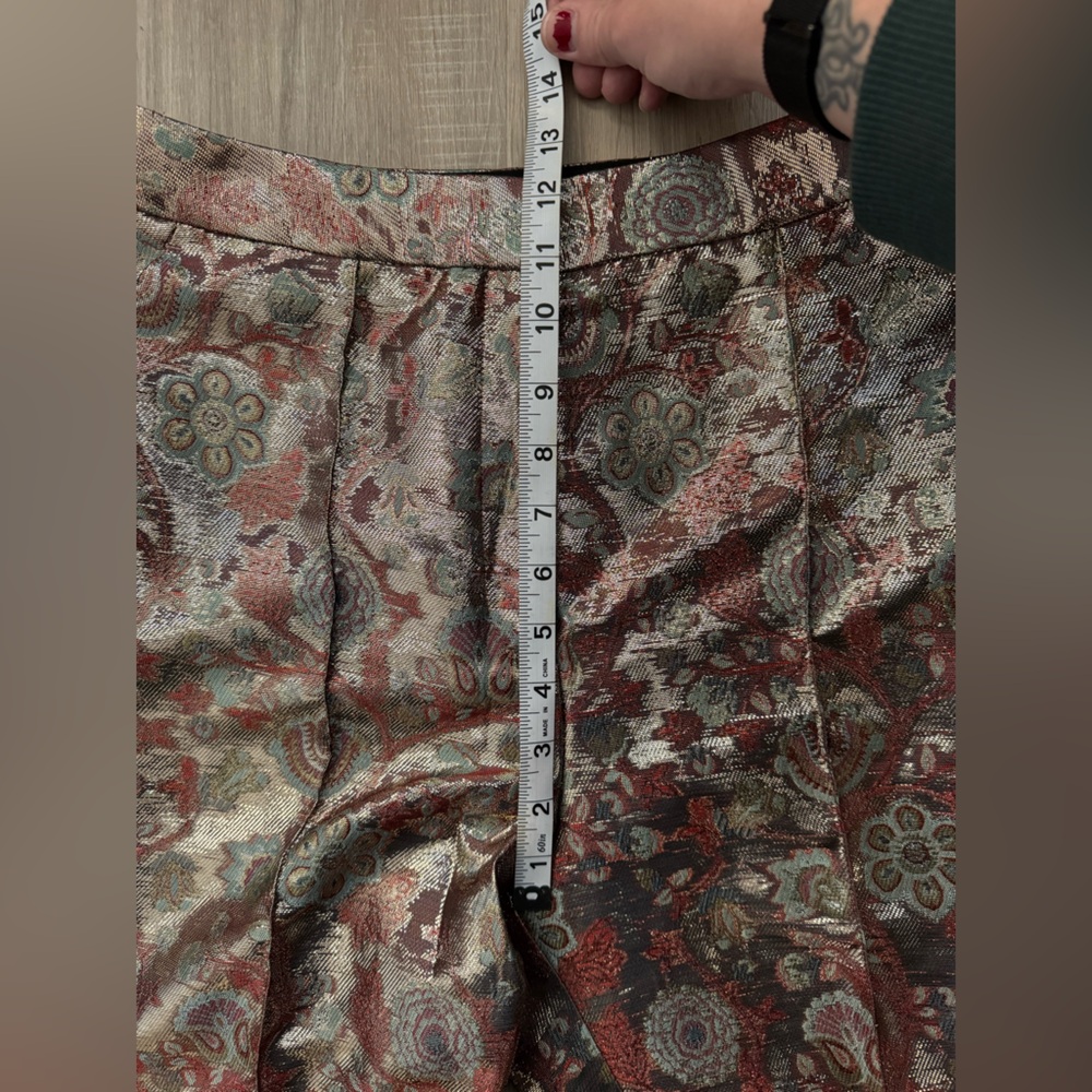NWT ASOS Slim Kick-flare Jacquard Pants - Picture 6 of 12